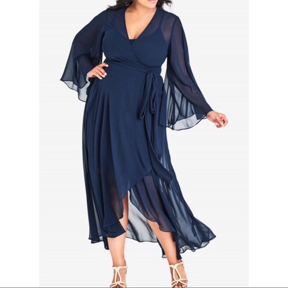 City Chic Dresses & Skirts - NWT City Chic Fleetwood Maxi Dress Navy Size M/18